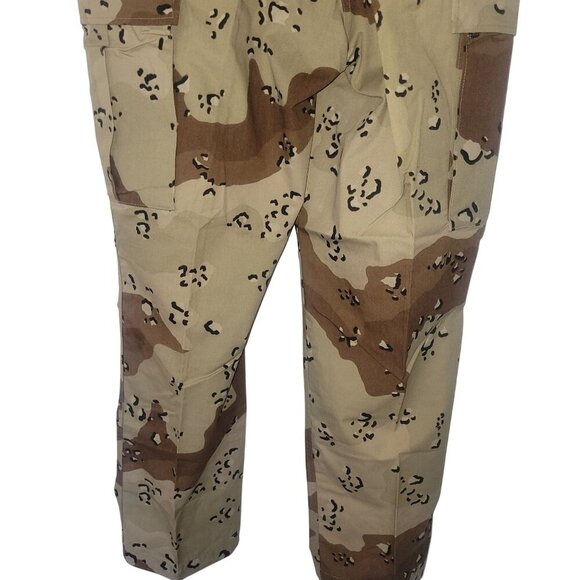 Desert Camouflage Military Pants W/‎ Adjustable Waist & Drawstring Cuffs - Picture 7 of 8